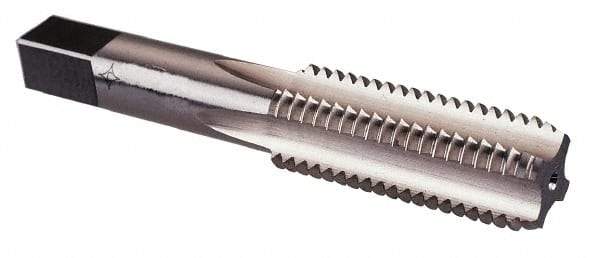 Interstate - 1-9/16 - 18 UNEF 3B 6 Flute Bright Finish High Speed Steel Straight Flute Standard Hand Tap - Bottoming, Right Hand Thread, 5" OAL, H4 Limit, Oversize - Exact Tool & Supply