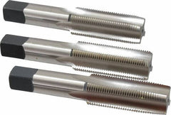 Cleveland - 1-14 UNS, 4 Flute, Bottoming, Plug & Taper, Bright Finish, High Speed Steel Tap Set - Right Hand Cut, 5-1/8" OAL, 2-1/2" Thread Length - Exact Tool & Supply