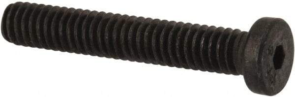 Made in USA - #8-32 UNC Hex Socket Drive, Low Socket Cap Screw - Grade 4037 Alloy Steel, Black Oxide Finish, Fully Threaded, 3/4" Length Under Head - Exact Tool & Supply