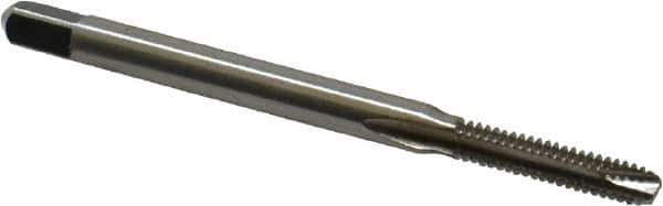 Cleveland - #4-40 UNC, 2 Flute, Bright Finish, High Speed Steel Spiral Point Tap - Bottoming Chamfer, Right Hand Thread, 1-7/8" OAL, 0.31" Thread Length, 2B/3B Class of Fit, Series 1012 - Exact Tool & Supply