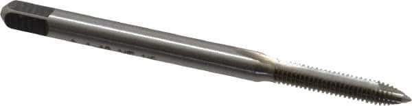 Cleveland - #4-48 UNF, 2 Flute, Bright Finish, High Speed Steel Spiral Point Tap - Plug Chamfer, Right Hand Thread, 1-7/8" OAL, 0.31" Thread Length, 2B Class of Fit, Series 1011 - Exact Tool & Supply