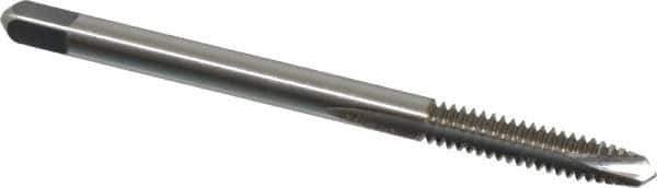 Cleveland - #6-32 UNC, 2 Flute, Bright Finish, High Speed Steel Spiral Point Tap - Plug Chamfer, Right Hand Thread, 50.8mm OAL, 0.38" Thread Length, 3B Class of Fit, Series 1011 - Exact Tool & Supply