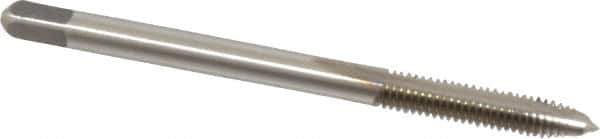 Cleveland - #6-40 UNF, 2 Flute, Bright Finish, High Speed Steel Spiral Point Tap - Plug Chamfer, Right Hand Thread, 50.8mm OAL, 0.38" Thread Length, 2B/3B Class of Fit, Series 1011 - Exact Tool & Supply