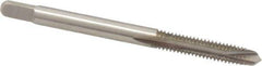 Cleveland - #8-32 UNC, 2 Flute, Bright Finish, High Speed Steel Spiral Point Tap - Plug Chamfer, Right Hand Thread, 2-1/8" OAL, 19.05mm Thread Length, 2B Class of Fit, Series 1011 - Exact Tool & Supply