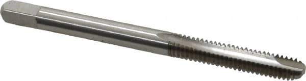 Cleveland - #8-32 UNC, 2 Flute, Bright Finish, High Speed Steel Spiral Point Tap - Bottoming Chamfer, Right Hand Thread, 2-1/8" OAL, 19.05mm Thread Length, 2B Class of Fit, Series 1012 - Exact Tool & Supply