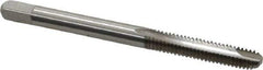 Cleveland - #8-32 UNC, 2 Flute, Bright Finish, High Speed Steel Spiral Point Tap - Bottoming Chamfer, Right Hand Thread, 2-1/8" OAL, 19.05mm Thread Length, 2B Class of Fit, Series 1012 - Exact Tool & Supply