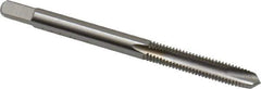 Cleveland - #8-36 UNF, 2 Flute, Bright Finish, High Speed Steel Spiral Point Tap - Plug Chamfer, Right Hand Thread, 2-1/8" OAL, 19.05mm Thread Length, 2B/3B Class of Fit, Series 1011 - Exact Tool & Supply