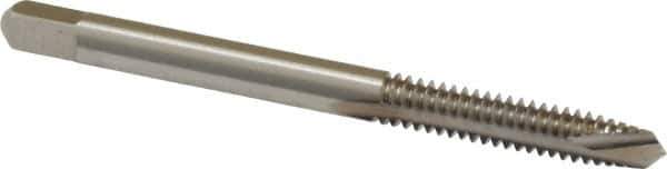 Cleveland - #10-24 UNC, 2 Flute, Bright Finish, High Speed Steel Spiral Point Tap - Plug Chamfer, Right Hand Thread, 2-3/8" OAL, 1/2" Thread Length, Series 1011 - Exact Tool & Supply