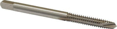 Cleveland - #10-24 UNC, 2 Flute, Bright Finish, High Speed Steel Spiral Point Tap - Plug Chamfer, Right Hand Thread, 2-3/8" OAL, 1/2" Thread Length, Series 1011 - Exact Tool & Supply
