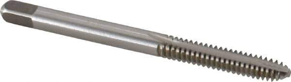 Cleveland - #10-24 UNC, 2 Flute, Bright Finish, High Speed Steel Spiral Point Tap - Bottoming Chamfer, Right Hand Thread, 2-3/8" OAL, 1/2" Thread Length, 2B/3B Class of Fit, Series 1012 - Exact Tool & Supply
