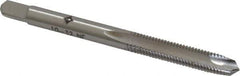 Cleveland - #10-32 UNF, 2 Flute, Bright Finish, High Speed Steel Spiral Point Tap - Plug Chamfer, Right Hand Thread, 2-3/8" OAL, 1/2" Thread Length, Series 1011 - Exact Tool & Supply