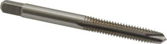 Cleveland - #12-24 UNC, 2 Flute, Bright Finish, High Speed Steel Spiral Point Tap - Plug Chamfer, Right Hand Thread, 2-3/8" OAL, 1/2" Thread Length, 2B/3B Class of Fit, Series 1011 - Exact Tool & Supply