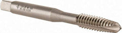 Cleveland - 1/4-20 UNC, 2 Flute, Bright Finish, High Speed Steel Spiral Point Tap - Plug Chamfer, Right Hand Thread, 63.5mm OAL, 25.4mm Thread Length, 3B Class of Fit, Series 1011 - Exact Tool & Supply