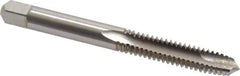 Cleveland - 1/4-20 UNC, 2 Flute, Bright Finish, High Speed Steel Spiral Point Tap - Plug Chamfer, Right Hand Thread, 63.5mm OAL, 25.4mm Thread Length, 2B Class of Fit, Series 1011 - Exact Tool & Supply
