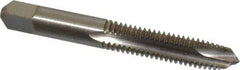 Cleveland - 3/8-16 UNC, 3 Flute, Bright Finish, High Speed Steel Spiral Point Tap - Plug Chamfer, Right Hand Thread, 2-15/16" OAL, 31.75mm Thread Length, Series 1011 - Exact Tool & Supply
