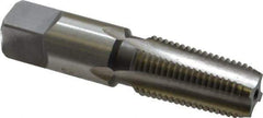 Cleveland - 1/4-18 NPT Thread, 4 Flute Standard Pipe Tap - 2-7/16" OAL, 1-1/16" Thread Length, 9/16" Shank Diam, Bright Finish, High Speed Steel - Exact Tool & Supply