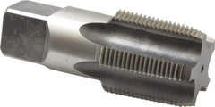 Cleveland - 1-1/4 - 11-1/2 NPT Thread, 5 Flute Standard Pipe Tap - 4" OAL, 1-3/4" Thread Length, 1-5/16" Shank Diam, Bright Finish, High Speed Steel - Exact Tool & Supply