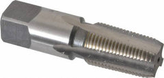 Cleveland - 3/8-18 NPTF Thread, 4 Flute Standard Pipe Tap - 2-9/16" OAL, 1-1/16" Thread Length, 0.7" Shank Diam, Bright Finish, High Speed Steel - Exact Tool & Supply