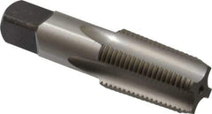 Cleveland - 1/2-14 NPTF Thread, 4 Flute Standard Pipe Tap - 3-1/8" OAL, 1-3/8" Thread Length, 11/16" Shank Diam, Bright Finish, High Speed Steel - Exact Tool & Supply