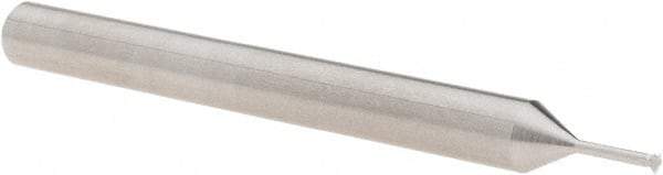 Scientific Cutting Tools - 56 to 80 TPI, Internal/External Single Profile Thread Mill - #2" Noml Diam, 0.06" Cut Diam, 3/16" Shank Diam, 3 Flute, 0.034" Neck Diam, 0.2" Neck Length, 2" OAL, Bright Finish - Exact Tool & Supply