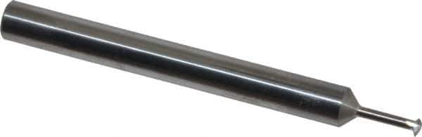 Scientific Cutting Tools - 32 to 64 TPI, Internal/External Single Profile Thread Mill - #6" Noml Diam, 0.098" Cut Diam, 3/16" Shank Diam, 3 Flute, 0.049" Neck Diam, 1/4" Neck Length, 2" OAL, Bright Finish - Exact Tool & Supply