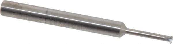 Scientific Cutting Tools - 32 to 56 TPI, Internal/External Single Profile Thread Mill - #8" Noml Diam, 0.12" Cut Diam, 3/16" Shank Diam, 3 Flute, 0.07" Neck Diam, 1/2" Neck Length, 2" OAL, Bright Finish - Exact Tool & Supply