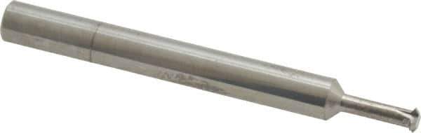 Scientific Cutting Tools - 18 to 56 TPI, Internal/External Single Profile Thread Mill - 1/4" Noml Diam, 0.182" Cut Diam, 1/4" Shank Diam, 4 Flute, 0.104" Neck Diam, 0.4" Neck Length, 2-1/2" OAL, Bright Finish - Exact Tool & Supply