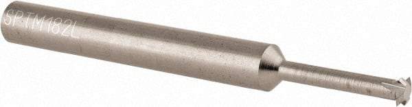 Scientific Cutting Tools - 18 to 56 TPI, Internal/External Single Profile Thread Mill - 1/4" Noml Diam, 0.182" Cut Diam, 1/4" Shank Diam, 4 Flute, 0.104" Neck Diam, 0.65" Neck Length, 2-1/2" OAL, Bright Finish - Exact Tool & Supply