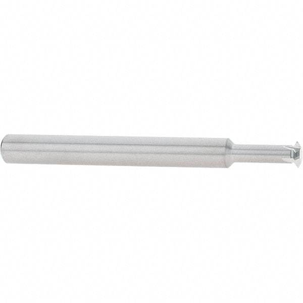 Scientific Cutting Tools - 16 to 48 TPI, Internal/External Single Profile Thread Mill - 5/16" Noml Diam, 0.24" Cut Diam, 1/4" Shank Diam, 4 Flute, 0.153" Neck Diam, 1/2" Neck Length, 2-1/2" OAL, Bright Finish - Exact Tool & Supply