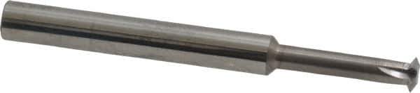 Scientific Cutting Tools - 16 to 48 TPI, Internal/External Single Profile Thread Mill - 5/16" Noml Diam, 0.24" Cut Diam, 1/4" Shank Diam, 4 Flute, 0.153" Neck Diam, 0.8" Neck Length, 2-1/2" OAL, Bright Finish - Exact Tool & Supply
