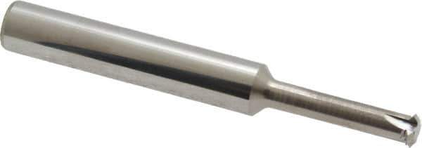 Scientific Cutting Tools - 14 to 40 TPI, Internal/External Single Profile Thread Mill - 3/8" Noml Diam, 0.29" Cut Diam, 3/8" Shank Diam, 4 Flute, 0.192" Neck Diam, 1" Neck Length, 3" OAL, Bright Finish - Exact Tool & Supply