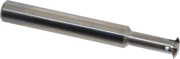 Scientific Cutting Tools - 12 to 32 TPI, Internal/External Single Profile Thread Mill - 1/2" Noml Diam, 0.372" Cut Diam, 3/8" Shank Diam, 4 Flute, 0.24" Neck Diam, 3/4" Neck Length, 3" OAL, Bright Finish - Exact Tool & Supply