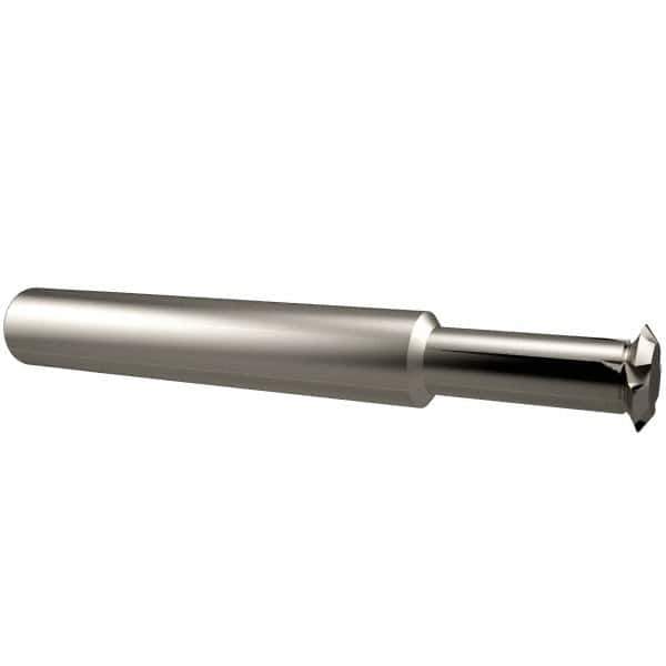 Scientific Cutting Tools - 11 to 32 TPI, Internal/External Single Profile Thread Mill - 5/8" Noml Diam, 0.488" Cut Diam, 1/2" Shank Diam, 5 Flute, 0.34" Neck Diam, 0.85" Neck Length, 3-1/2" OAL, Bright Finish - Exact Tool & Supply