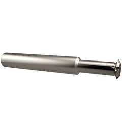 Scientific Cutting Tools - 11 to 32 TPI, Internal/External Single Profile Thread Mill - 5/8" Noml Diam, 0.488" Cut Diam, 1/2" Shank Diam, 5 Flute, 0.34" Neck Diam, 0.85" Neck Length, 3-1/2" OAL, Bright Finish - Exact Tool & Supply