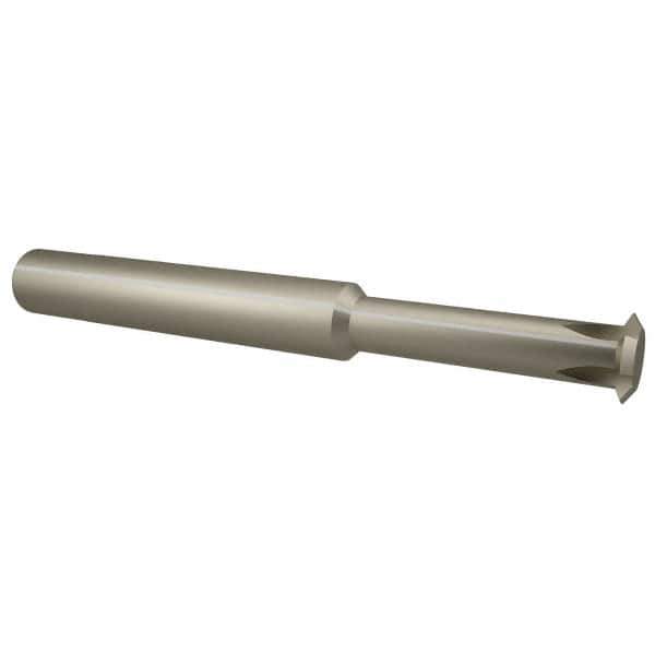 Scientific Cutting Tools - 11 to 32 TPI, Internal/External Single Profile Thread Mill - 5/8" Noml Diam, 0.488" Cut Diam, 1/2" Shank Diam, 5 Flute, 0.34" Neck Diam, 1.35" Neck Length, 3-1/2" OAL, Bright Finish - Exact Tool & Supply