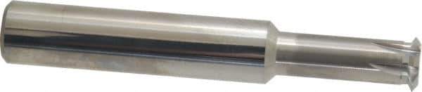 Scientific Cutting Tools - 10 to 32 TPI, Internal/External Single Profile Thread Mill - 3/4" Noml Diam, 0.595" Cut Diam, 5/8" Shank Diam, 6 Flute, 0.43" Neck Diam, 1-1/4" Neck Length, 4" OAL, Bright Finish - Exact Tool & Supply