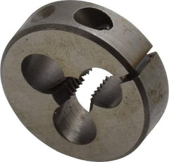 Cle-Line - #10-32 UNF Thread, 13/16" Outside Diam High Speed Steel Round Die - 1/4" Thick, Right Hand Thread, Adjustable - Exact Tool & Supply