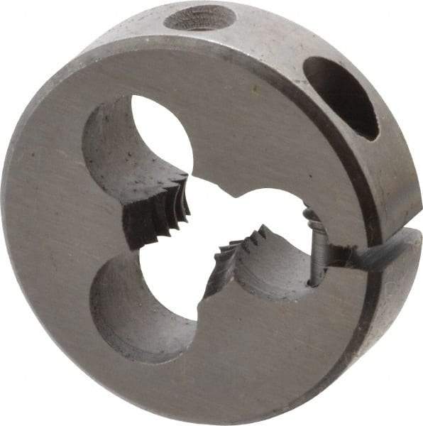 Cle-Line - #12-24 UNC Thread, 13/16" Outside Diam High Speed Steel Round Die - 1/4" Thick, Right Hand Thread, Adjustable - Exact Tool & Supply