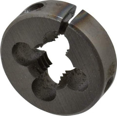 Cle-Line - 5/16-24 UNF Thread, 13/16" Outside Diam High Speed Steel Round Die - 1/4" Thick, Right Hand Thread, Adjustable - Exact Tool & Supply