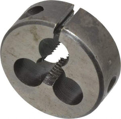 Cle-Line - 1/4-28 UNF Thread, 1" Outside Diam High Speed Steel Round Die - 3/8" Thick, Right Hand Thread, Adjustable - Exact Tool & Supply