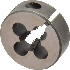 Cle-Line - 5/16-18 UNC Thread, 1" Outside Diam High Speed Steel Round Die - 3/8" Thick, Right Hand Thread, Adjustable - Exact Tool & Supply