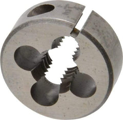 Cle-Line - 3/8-16 UNC Thread, 1" Outside Diam High Speed Steel Round Die - 3/8" Thick, Right Hand Thread, Adjustable - Exact Tool & Supply