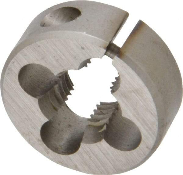 Cle-Line - 7/16-20 UNF Thread, 1" Outside Diam High Speed Steel Round Die - 3/8" Thick, Right Hand Thread, Adjustable - Exact Tool & Supply