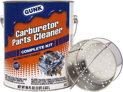 Gunk - Nonchlorinated Carburetor & Parts Cleaner - 96 oz Pail with Dip Basket - Exact Tool & Supply
