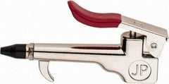 Value Collection - 90 Max psi Rubber Thumb Lever Blow Gun - 1/4 NPT, 1" Tube Length, Chrome Plated Zinc - Exact Tool & Supply