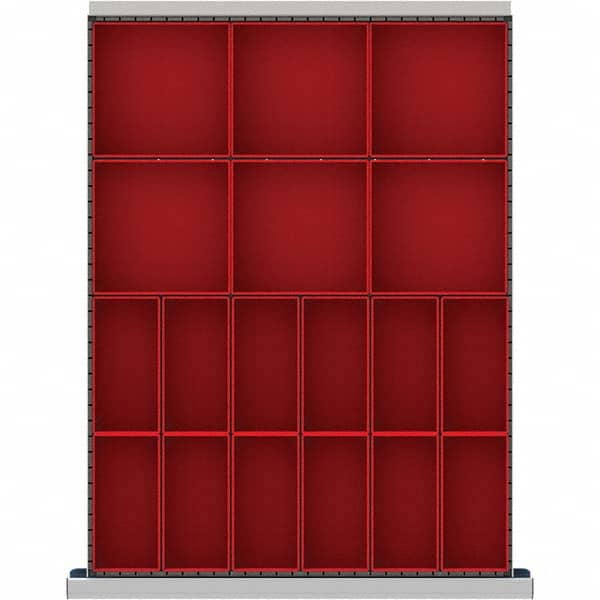LISTA - 18-Compartment Drawer Divider Layout for 3.15" High Drawers - Exact Tool & Supply
