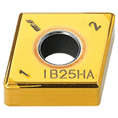Iscar - CNGG433 M4HM Grade IB25HA PCBN Turning Insert - AlTiN Finish, 80° Diamond, 1/2" Inscr Circle, 3/16" Thick, 3/64" Corner Radius - Exact Tool & Supply