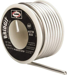 Harris Products - 1/8 Inch Diameter, Nickel, Lead Free Solder - 1/2 Lb. - Exact Tool & Supply