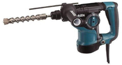 Makita - 120 Volt 1-1/8" SDS Plus Chuck Electric Rotary Hammer - 0 to 4,500 BPM, 0 to 1,100 RPM, Reversible - Exact Tool & Supply