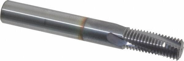 Vargus - 1/2-20, 3/4-20 to 1-20, 7/16-20 UNEF, UNF, 0.362" Cutting Diam, 3 Flute, Solid Carbide Helical Flute Thread Mill - Internal Thread, 7/8" LOC, 2-7/8" OAL, 3/8" Shank Diam - Exact Tool & Supply